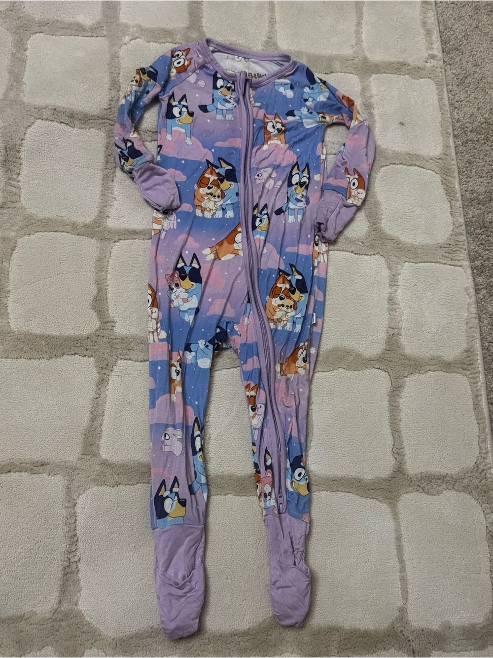 Little Sleepies 12-18 Months Bluey One-Piece Zippy Convertible hands & feet